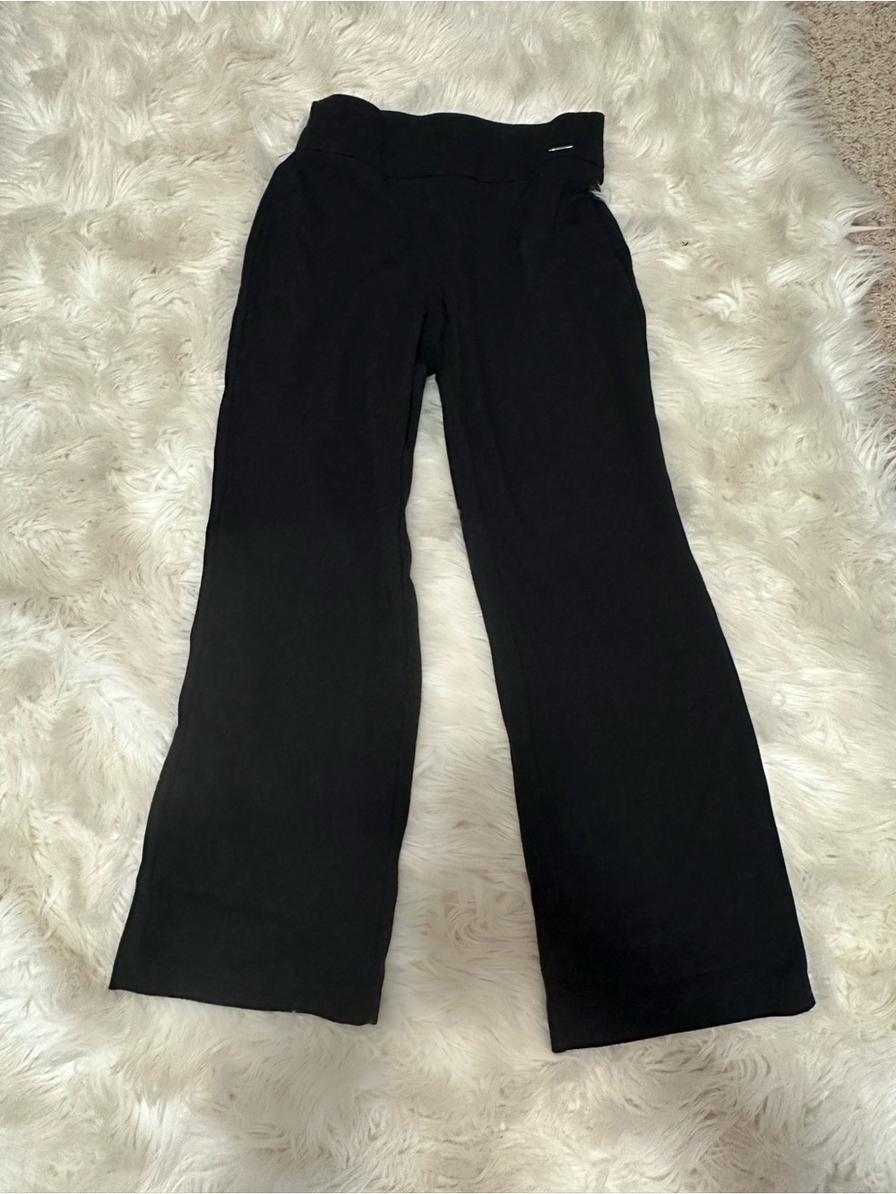 Tahari Black Wide-Leg Pull-On Pants